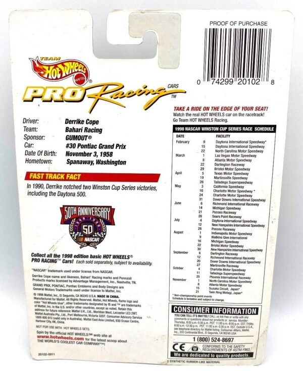 1998 Team Pro Race UD (30 Derrike Cope) 6