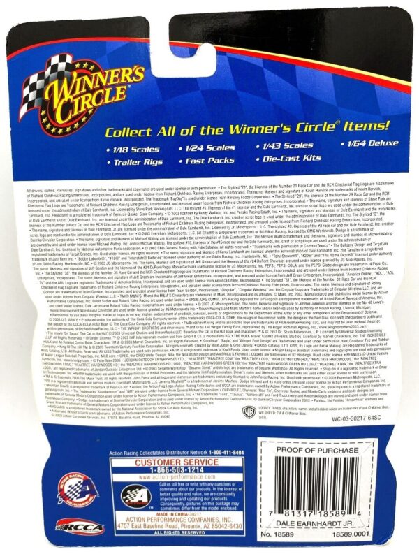 2003 Winner's Circle-Signature Hood #8 JR (7)