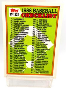 1988 Topps Baseball Traded Series Cards (7)