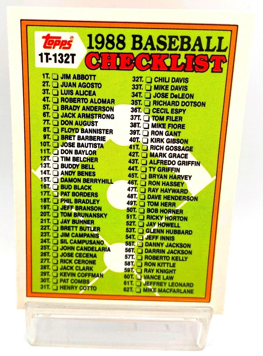 1988 Topps Baseball Traded Series Cards (7)