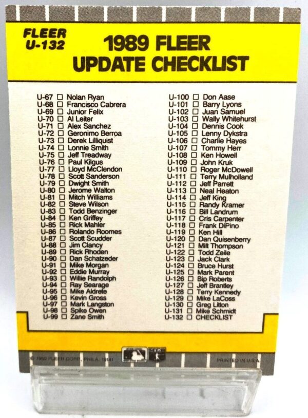 1989 Fleer Baseball Updated Series Cards (9) 1989 Fleer Baseball Updated Series Cards (9)