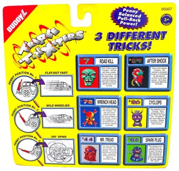 1997 Triple Trixsters Set #1 Penny Balanced Pull-Back Power (6)
