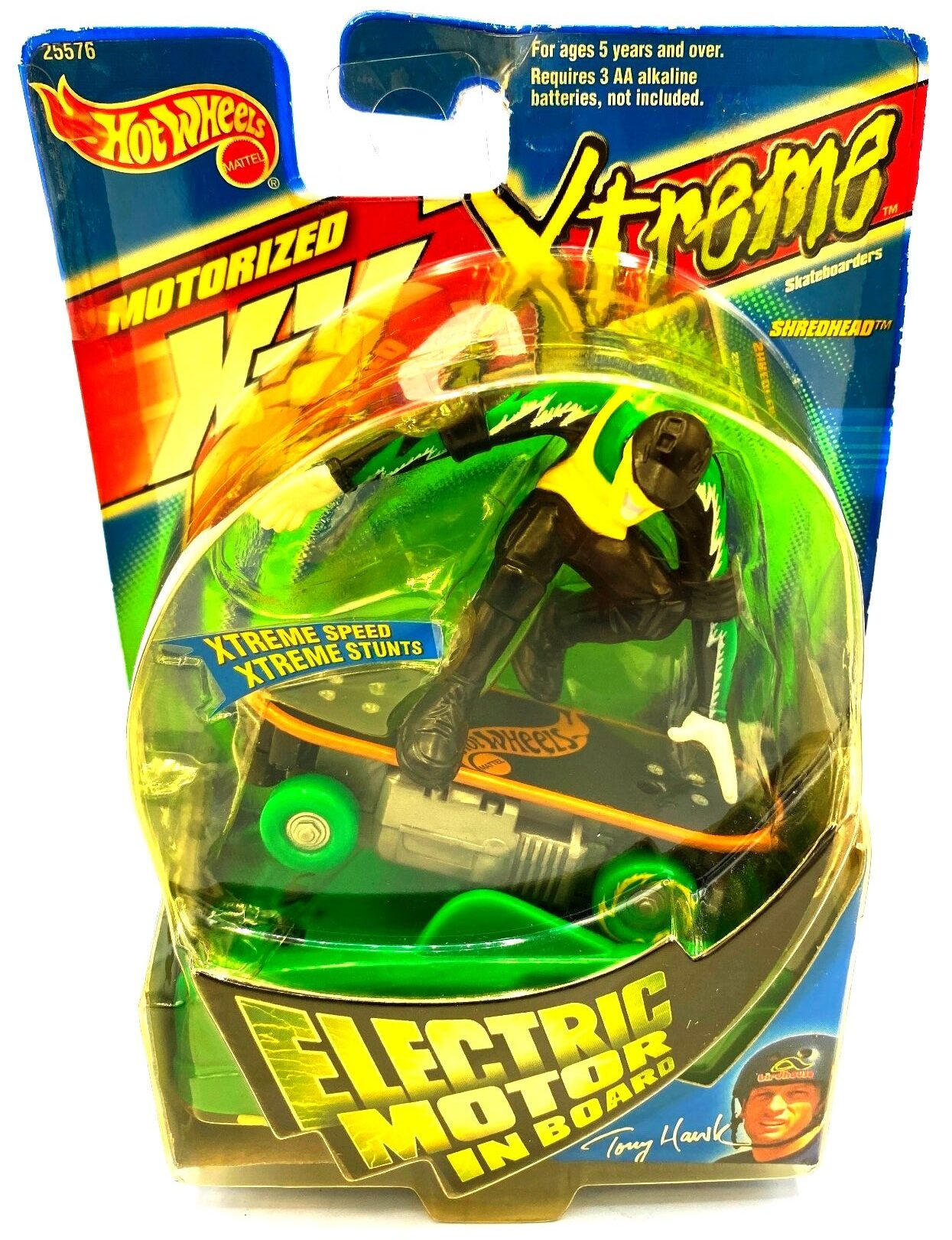 Vintage 1999 Hotwheels Tony Hawk's Shredhead Motorized X-V Xtreme