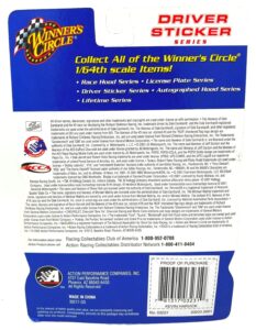 2002 WC Driver Sticker Nascar Cup Rookie #29 (5)