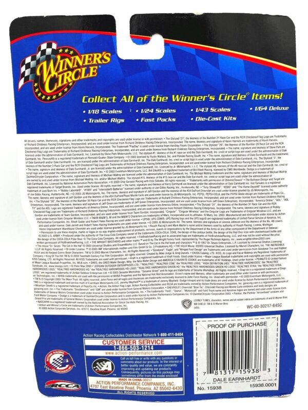 2003 WC Nascar Driver Sticker 1975 Dodge Charger #8 (6)