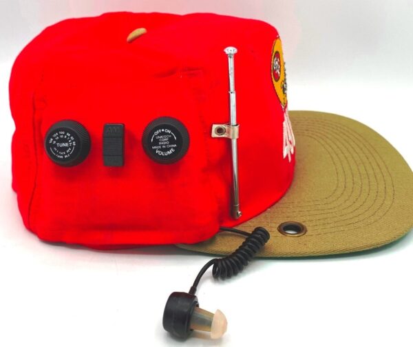1989 SF 49ers Radio Cap AM-FM NFL Red & Gold (11) 1989 SF 49ers Radio Cap AM-FM NFL Red & Gold (11)