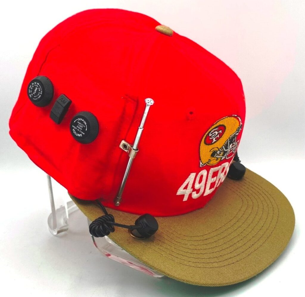 1989 SF 49ers Radio Cap AM-FM NFL Red & Gold (4)