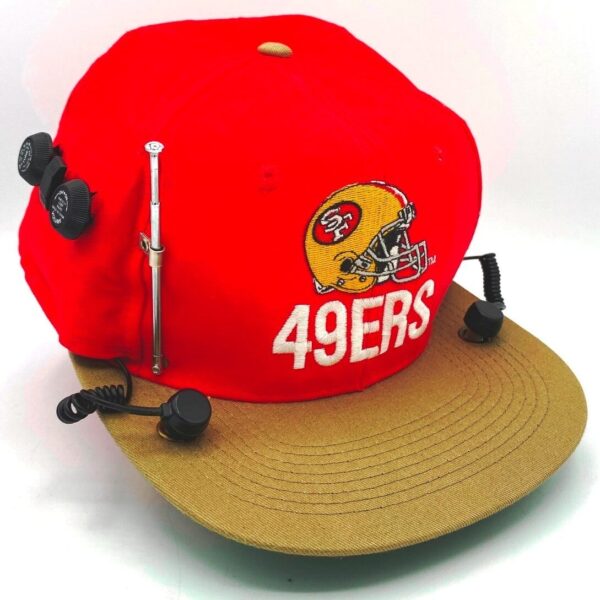 1989 SF 49ers Radio Cap AM-FM NFL Red & Gold (8) 1989 SF 49ers Radio Cap AM-FM NFL Red & Gold (8)