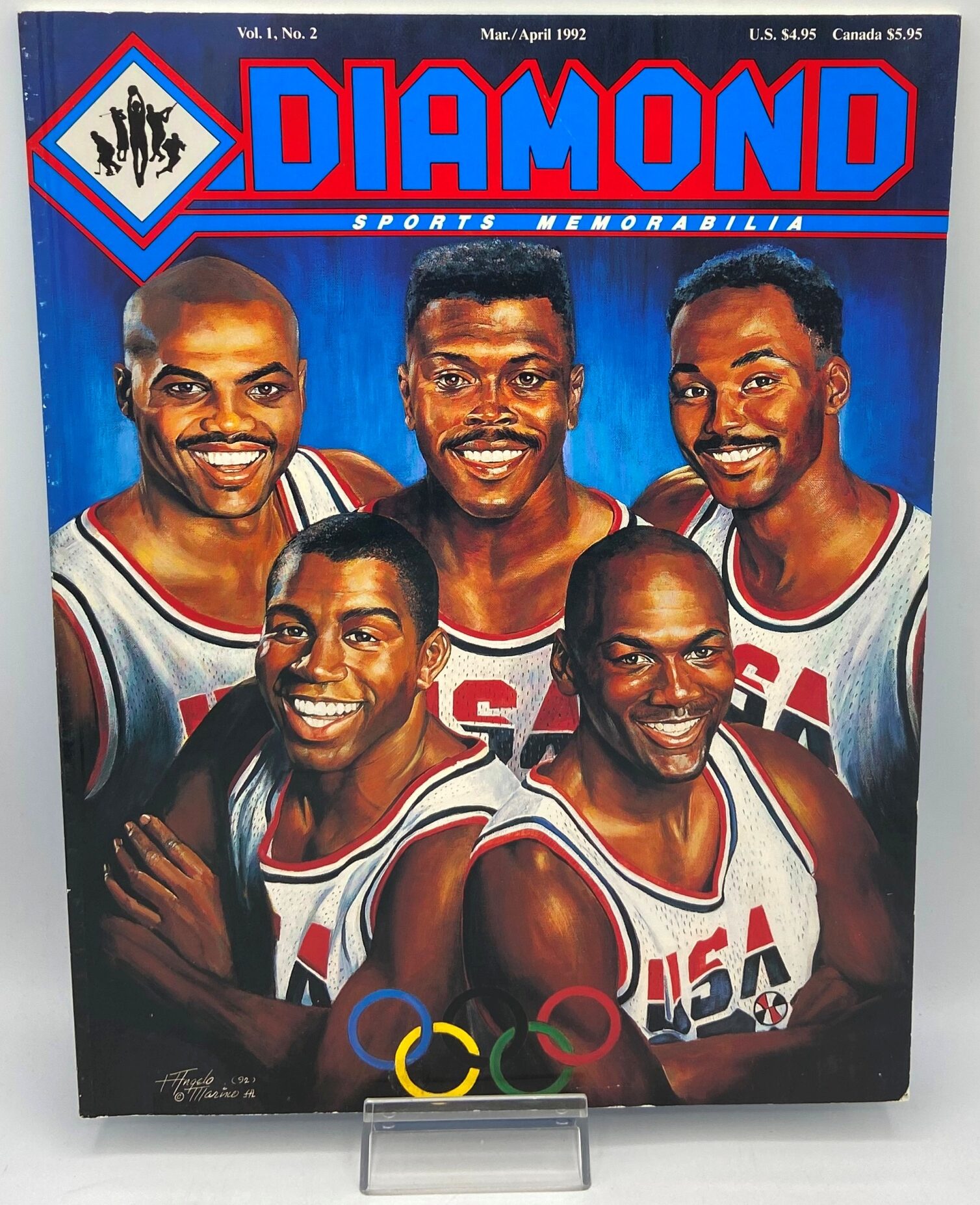 Vintage 1992 Diamond Sports Memorabilia NBA March/April "Volume 1