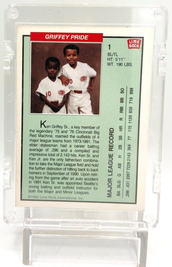 1993 Lime Rock Ken Sr Griffey MLB Exclusive (Gold Hologram) #1 (3)