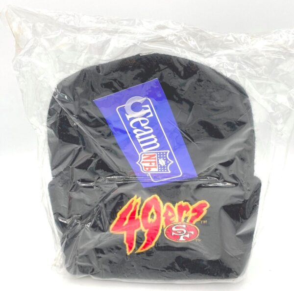 1994 49ers SF Raised Cuff Knit Cap (Black) (1)