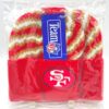1994 SF 49ers Raised Cuff Knit Cap Red, Gold & White (1) 1994 SF 49ers Raised Cuff Knit Cap Red, Gold & White (1)