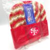 1994 SF 49ers Raised Cuff Knit Cap Red, Gold & White (4)