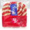 1994 SF 49ers Raised Cuff Knit Cap Red, Gold & White (6)