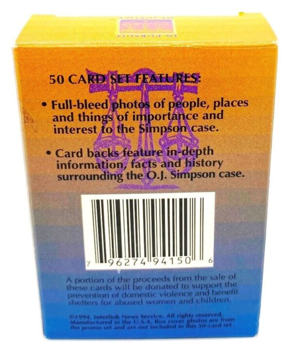 1994 The Simpson Case In Pursuit Of Justice 50 Cards Set (5)
