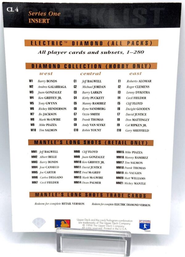 1994 UD Ken Griffey Jr Series One INSERT (5x7 Holo #CL4) (7) 1994 UD Ken Griffey Jr Series One INSERT (5x7 Holo #CL4) (7)