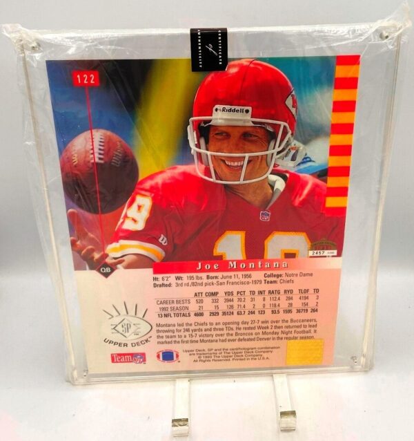 1994 Upper Deck Joe Montana Jumbo Limited Edition Card SP-122 (9) 1994 Upper Deck Joe Montana Jumbo Limited Edition Card SP-122 (9)