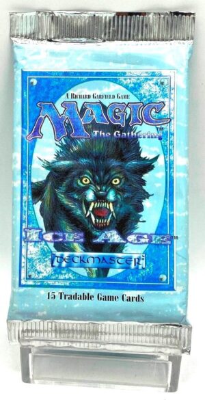 1995 Magic The Gathering Ice Age Booster Pack Dire Wolves (2)
