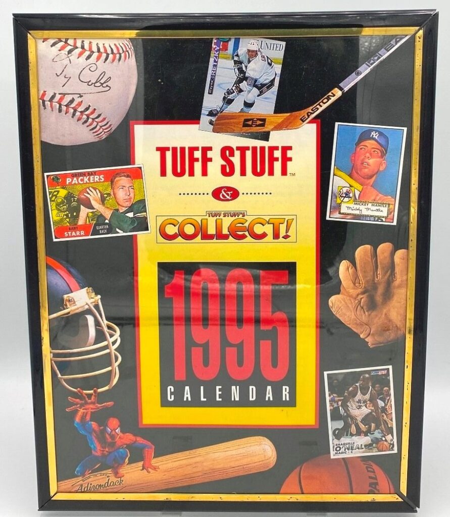 Vintage 1995 Tuff Stuff Sports Calendar Cover Collect! Issue (Featuring "Then & Now Baseball