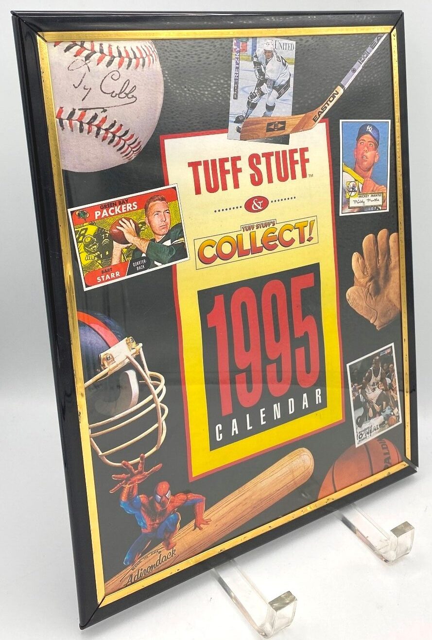 Vintage 1995 Tuff Stuff Sports Calendar Cover Collect! Issue (Featuring "Then & Now Baseball