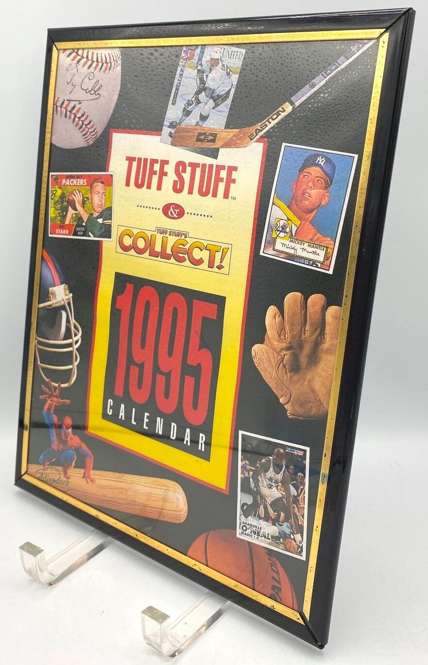 Vintage 1995 Tuff Stuff Sports Calendar Cover Collect! Issue (Featuring "Then & Now Baseball