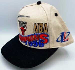 1996 Chicago Bulls NBA Champions Tan Cap (4)