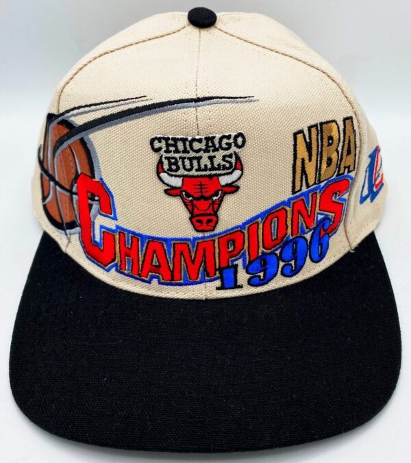 1996 Chicago Bulls NBA Champions Tan Cap (7)