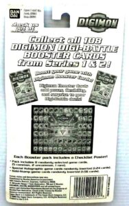 2000 UD Digimon Digi-Battle Digital Monsters Booster Pack Cards (4)