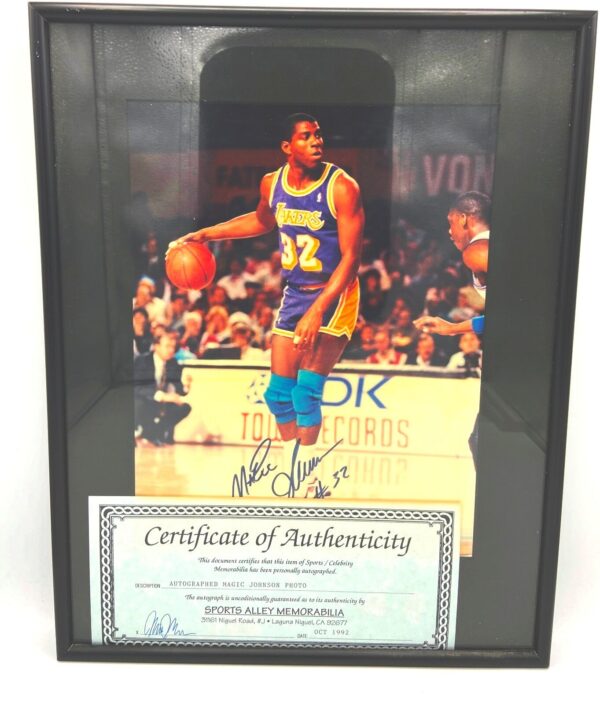 1992 Lakers Auto Magic Johnson #32 (4)