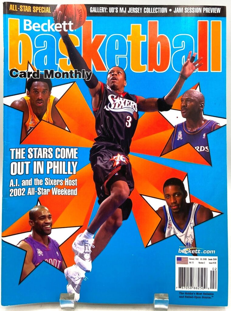 Vintage 2002 Beckett NBA February Cover Issue 139 Allen Iverson Sixers