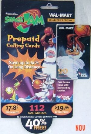MICHAEL JORDAN VINTAGE SPACE JAM-AND SPORTS UNUSED-EXPIRED-COLLECTOR'S PREPAID CALLING CARDS "Rare-Vintage" (1996-1999)