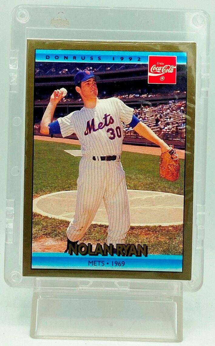 Vintage 1992 Donruss CocaCola NOLAN RYAN 1969 New York Mets MLB 5Card Wax Pack Set "NEW