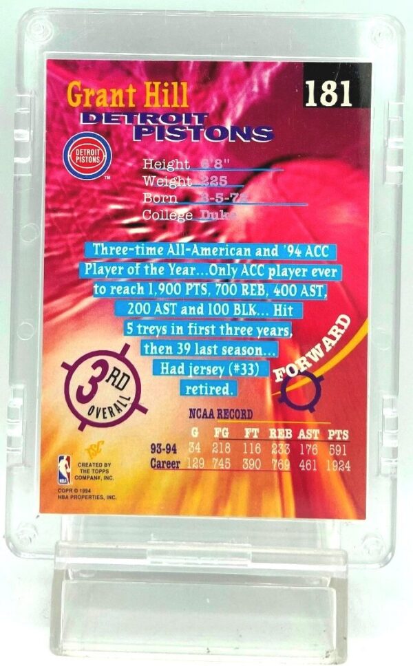 1994 TSC Draft Pick '94 Grant Hill #181 (2)