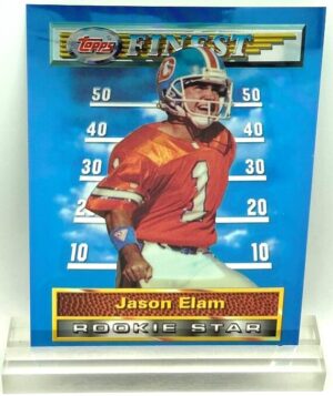 Vintage 1994 Topps Finest NFL Jason Elam Card #45 "ROOKIE STAR" (Denver Broncos-1993 Finest Moments-Vintage 4 1/4" X 6" Collectible Card Edition) Collection "Rare-Vintage" (1994) 