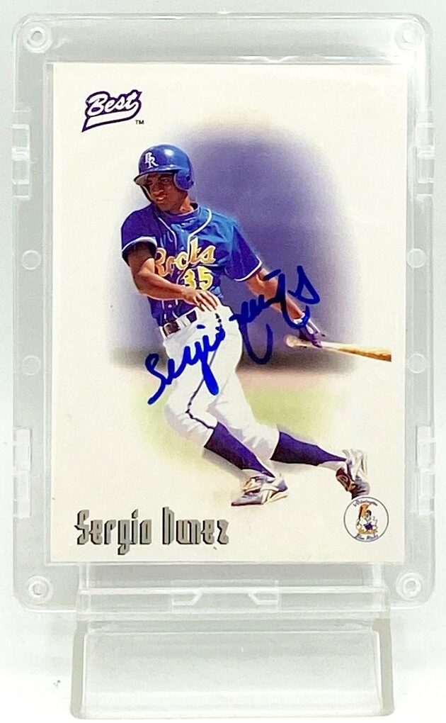 Vintage 1996 Best Prospects Authentic Autograph Sergio NunezTeam