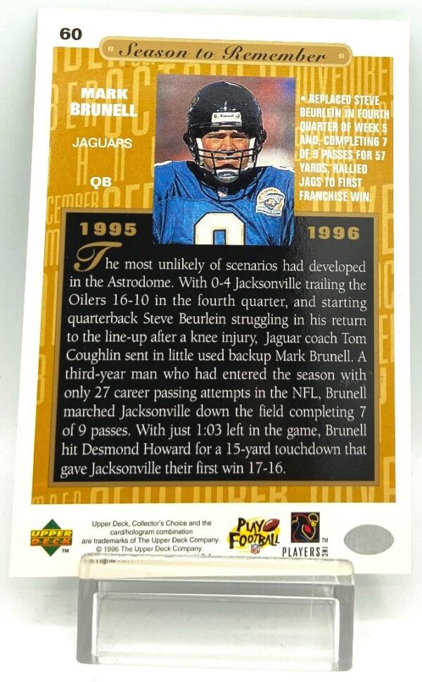 1996 UD NFL Mark Brunell #60 (2) 1996 UD NFL Mark Brunell #60 (2)