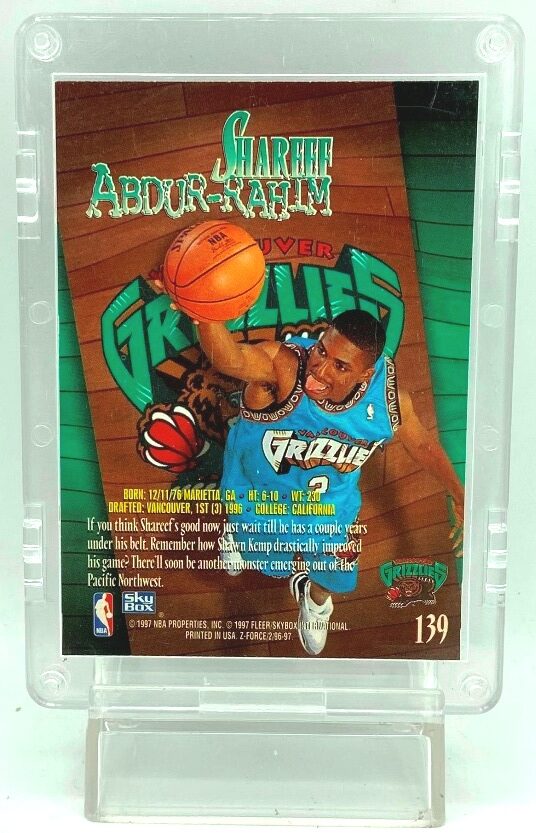 1996 Z Force Shareef Abdur-Rahim #139 (2)