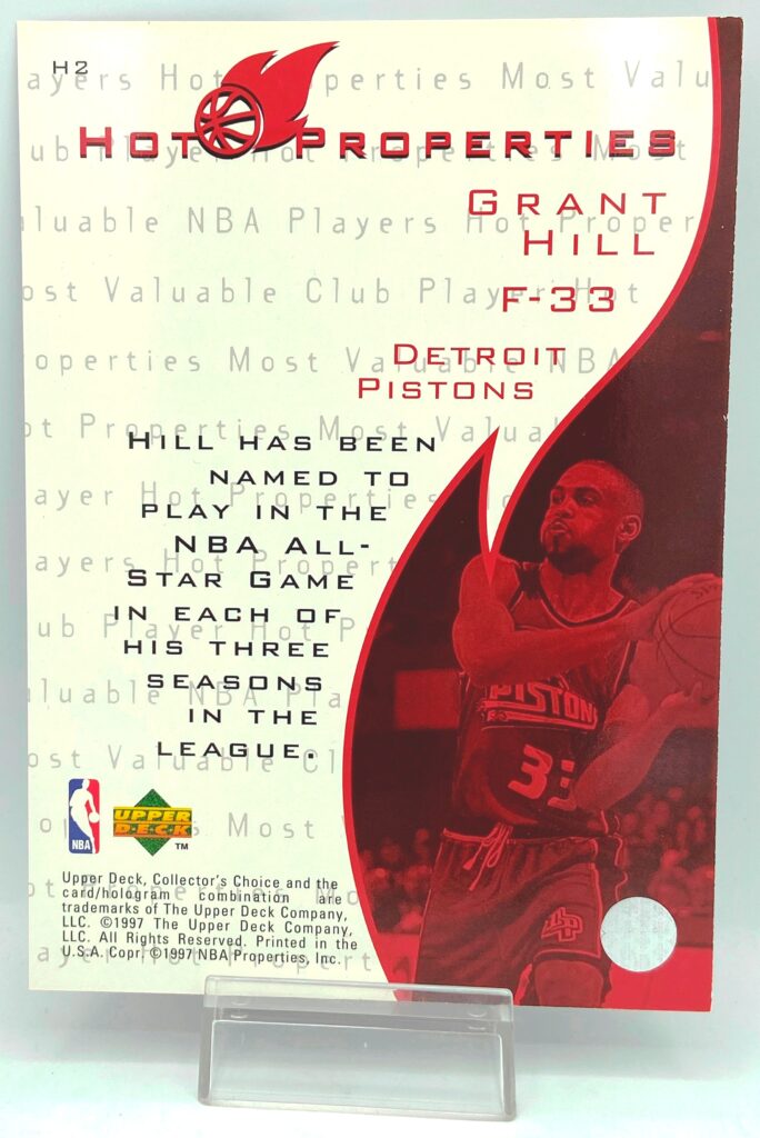 1997 UD Hot Properties Grant Hill H2 (2)