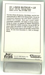 1998 Kenner SLU Card Dick Butkus (2)