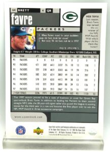 1998 Upper Deck NFL Brett Favre #64 (2)