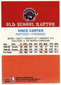 2000-01 Vince Carter (Old School-Correct Card Back)