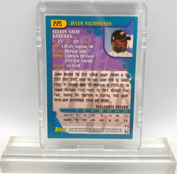 2001 Topps RC Jason Richardson Card #225 (2)