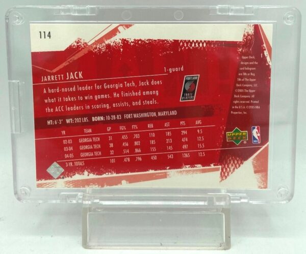 2005 UD Slam! Jarrett Jack RC #114 (3)