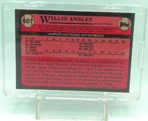 1989 Topps Willie Ansley Rookie #607 (2)