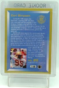 1993 Fleer Carl Simpson RC #26 (2)
