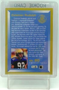 1993 Fleer Coleman Rudolph RC #20 (2)