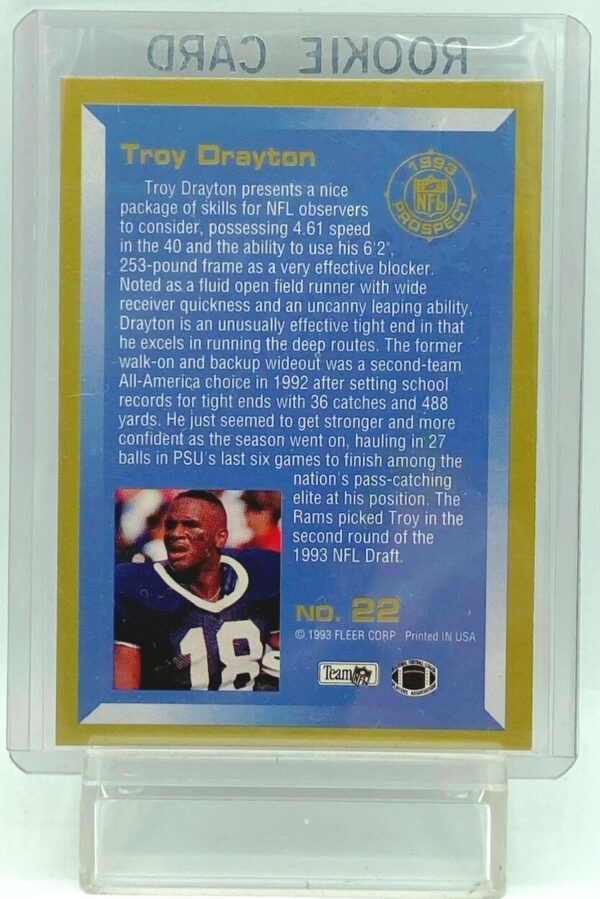 1993 Fleer Troy Drayton RC #22 (2)
