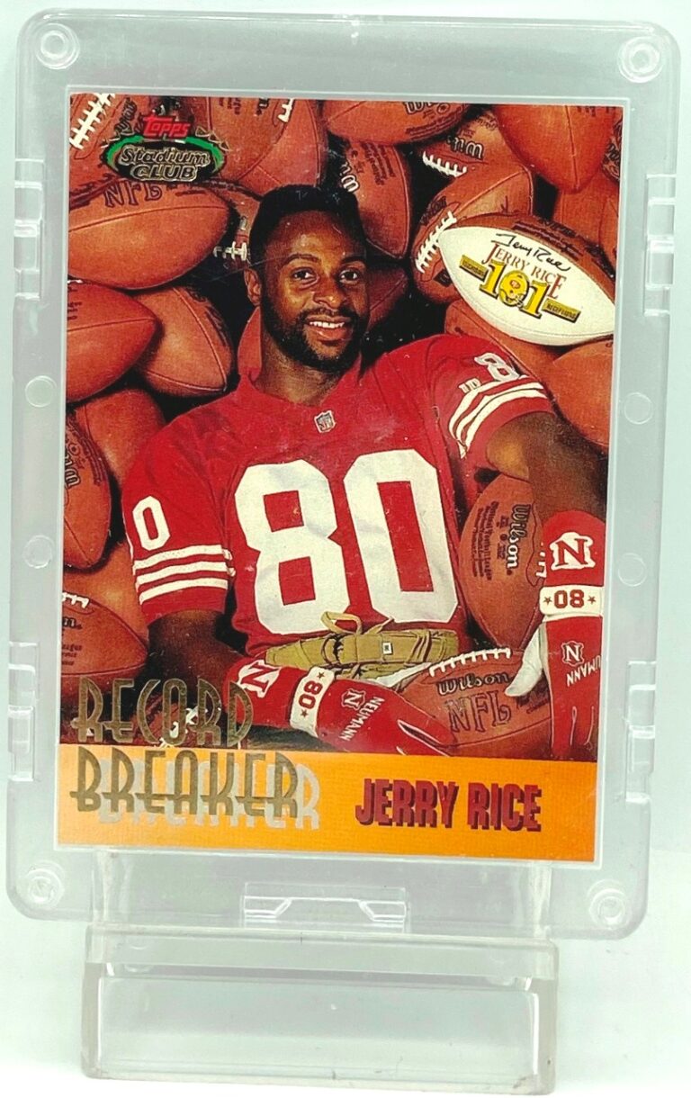Vintage 1993 Stadium Club NFL Jerry Rice Record Breaker 101 TD 