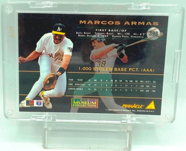 1994 Pinnacle Marcos Armas RC #398 (2) 1994 Pinnacle Marcos Armas RC #398 (2)