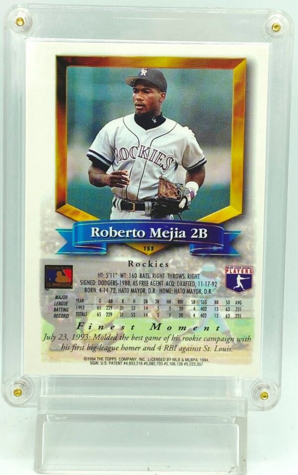1994 Topps Finest Roberto Mejia #153 (2)
